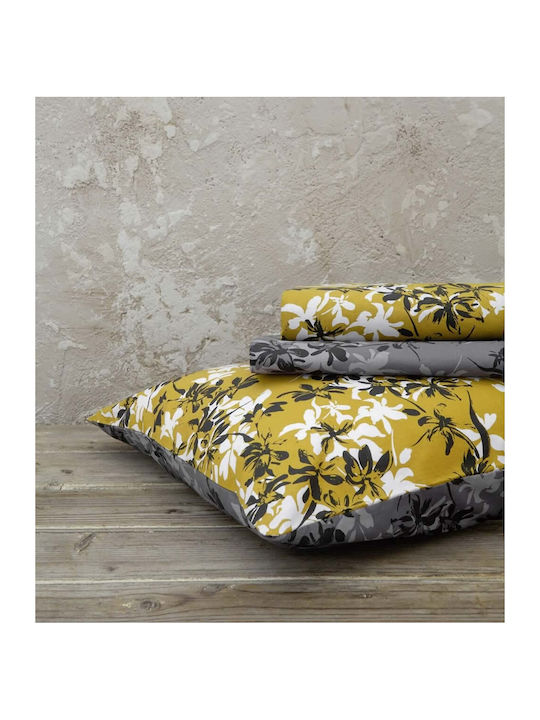 Nima Duvet Cover Set Cotton Single with Pillowcase 160x240 Zinnia Yellow