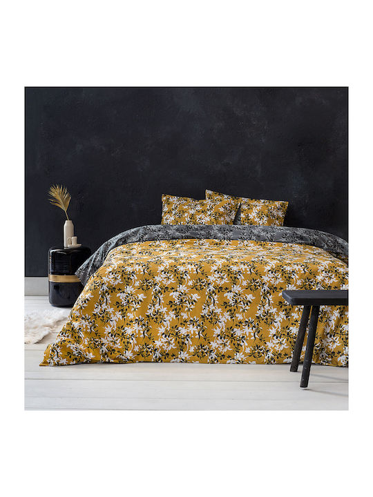 Nima Duvet Cover Set Cotton Single with Pillowcase 160x240 Zinnia Yellow