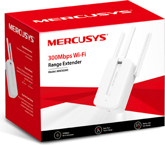 Mercusys MW300RE v4 WiFi Extender Single Band (2.4GHz) 300Mbps