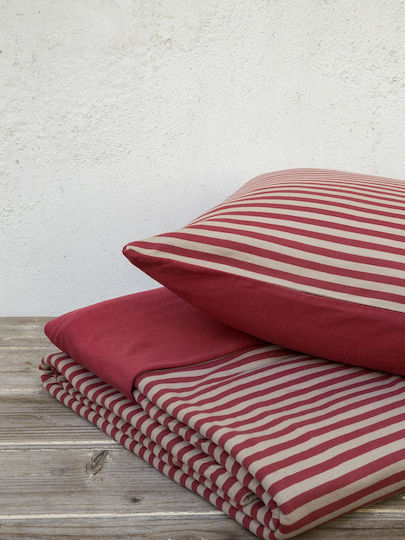 Nima Duvet Cover Set Cotton Single with Pillowcase 160x240 Suave Terracotta