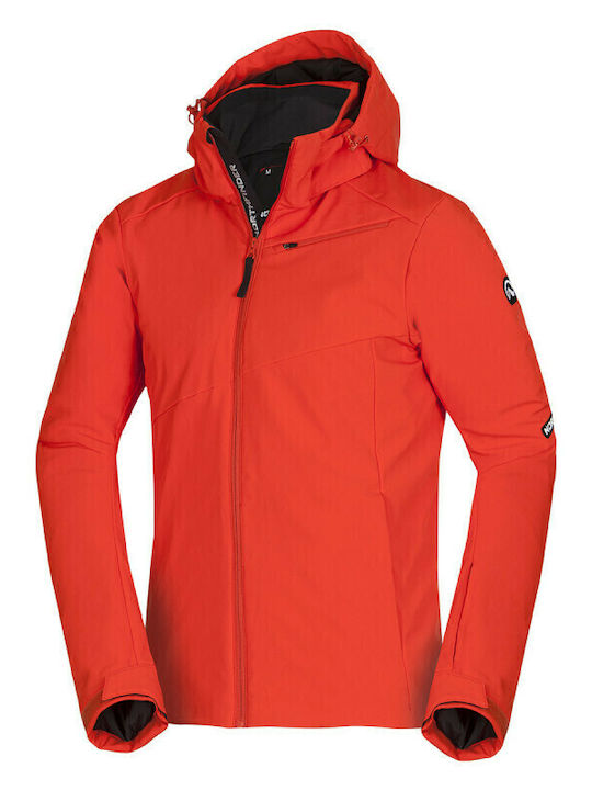 Northfinder Kobe Men's Soft Shell Ski & Snowboard Jacket Red/Orange BU-3924SNW-363