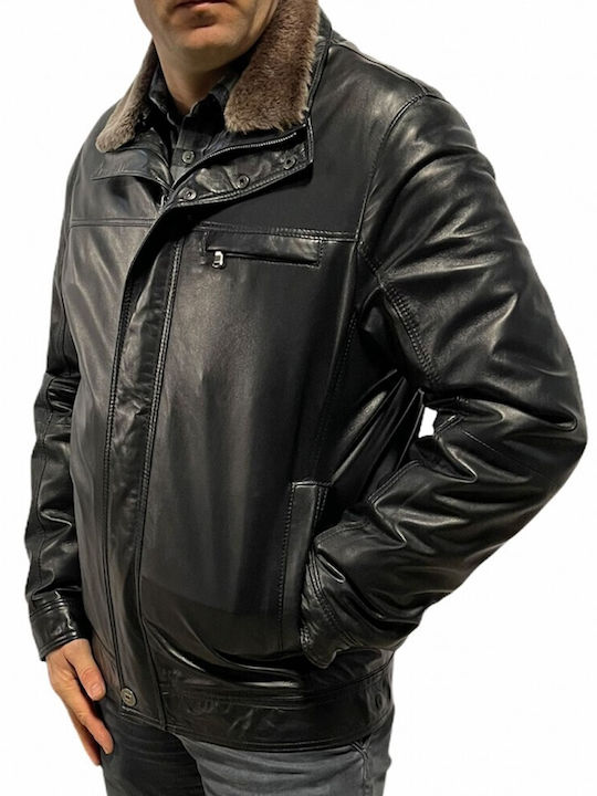 SAVOY MEN'S LEATHER JACKET BLACK