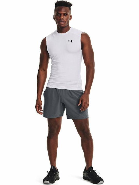 Under Armour Heatgear Мъжка термо без ръкави Компресия Бял