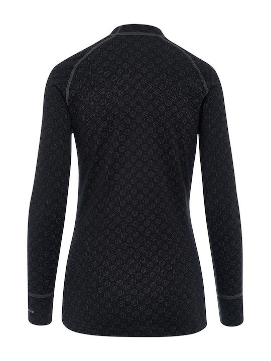 Thermowave Merino Extreme Γυναικεία Ισοθερμική Μακρυμάνικη Μπλούζα Μαύρη