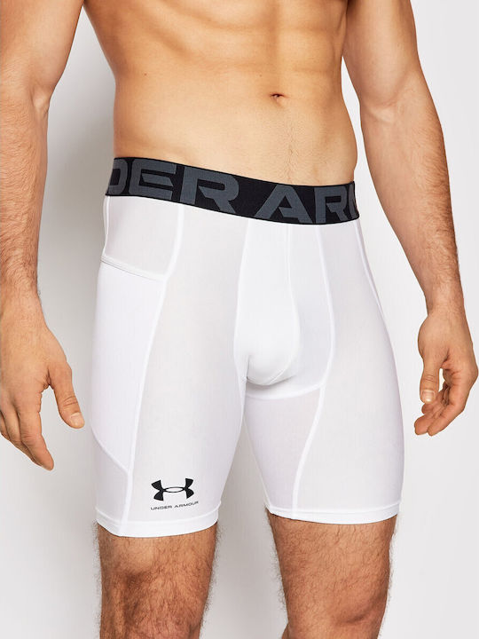 Under Armour HeatGear Ανδρικό Ισοθερμικό Σορτς Compression Λευκό