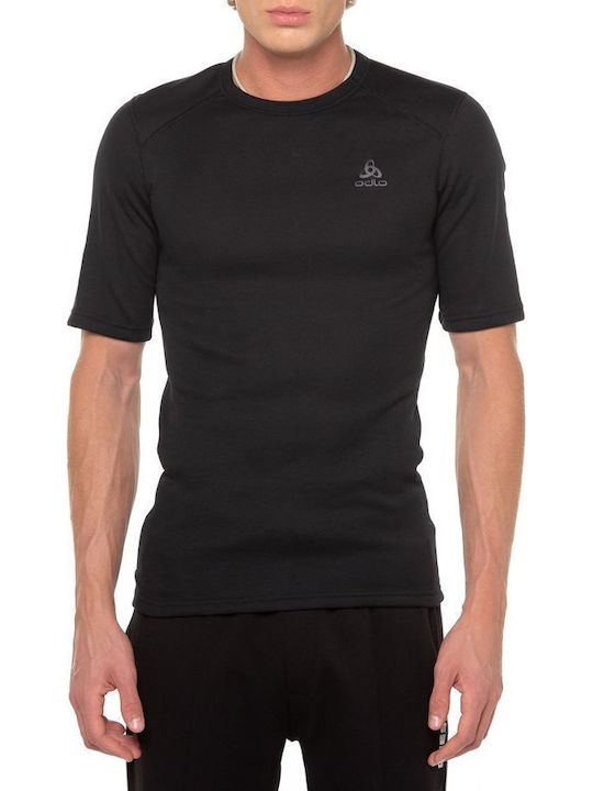 Odlo Active Warm Eco Männer Thermounterwäsche Kurzarm T-Shirt Schwarz