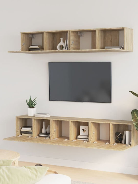 Living Room TV Unit Sonoma Oak 5pcs L80xW30xH30cm