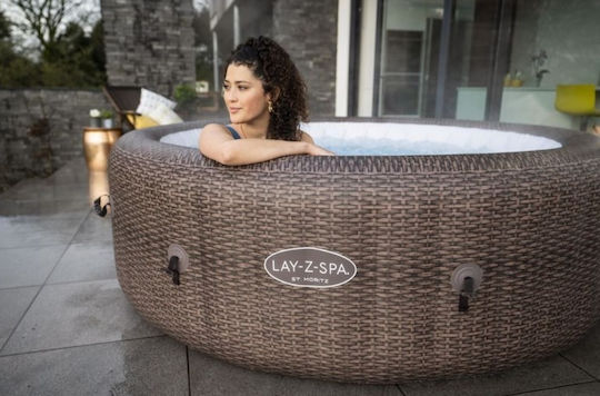 Lay-Z-Spa St.Moritz AirJet Στρογγυλή Πισίνα PVC 1.19lt Φουσκωτή με Υδρομασάζ 216x71εκ.