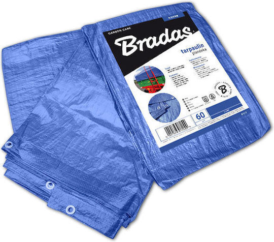 Bradas Αδιάβροχος Μουσαμάς 60gr/m² 10x10μ. Ελαφρού Τύπου Μπλε