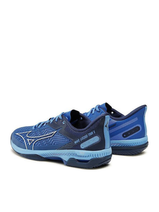 Mizuno Wave Exceed Tour 5 AC Men's Tennis Shoes for Hard Courts Blue