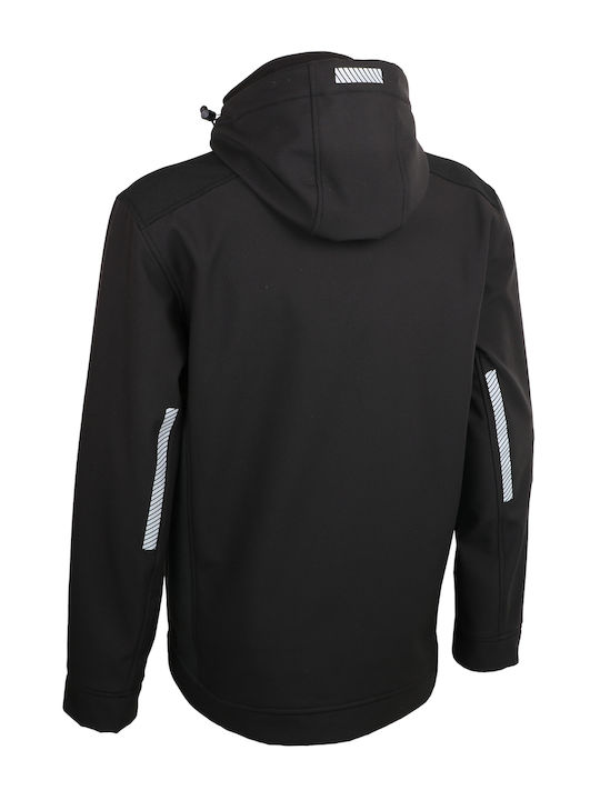 Singer Safety Vinter Arbeitsjacke Softshell mit Kapuze Schwarz