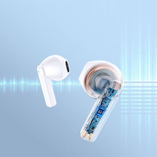 Joyroom JR-TL11 Earbud Bluetooth Handsfree Earphones with Sweat Resistance and Charging Case White