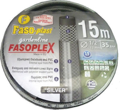 Fasoplast Hose Watering Fasoplex Silver 1/2" 25m