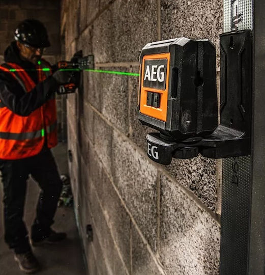 AEG Tools CLG 220 Έκδοση Κ Αυτορυθμιζόμενο Γραμμικό Αλφάδι Laser Πράσινης Δέσμης με Εύρος Εργασίας 20m