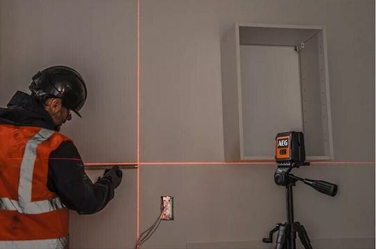 AEG Tools CLR215-B Αυτορυθμιζόμενο Γραμμικό Αλφάδι Laser Κόκκινης Δέσμης με Εύρος Εργασίας 15m