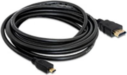 DeLock HDMI 1.4 High Speed 1080p 120Hz Cable HDMI male - micro HDMI male 3m Μαύρο