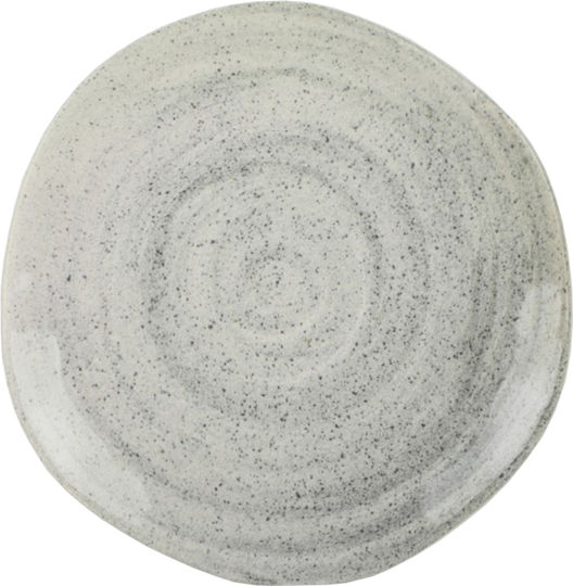 Marva Galassia Plate Desert Ceramic Gray with Diameter 20cm Marva Galassia Plate Desert Ceramic Gray with Diameter 20cm
