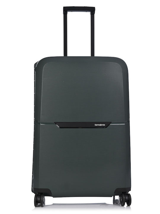 Samsonite Magnum Large Hard Green Suitcase With 4 Wheels Height 75cm