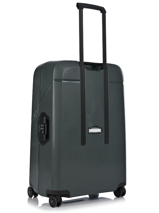 Samsonite Magnum Large Hard Green Suitcase With 4 Wheels Height 75cm