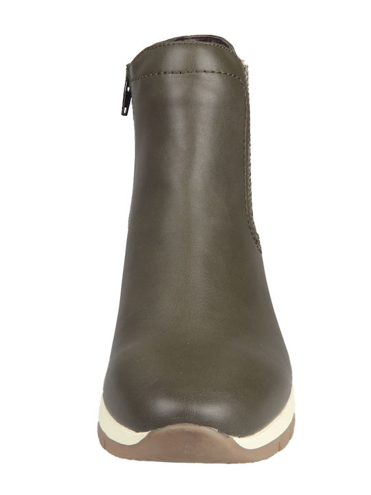 Women's Ankle Boots Platform Khaki