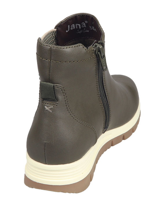 Women's Ankle Boots Platform Khaki