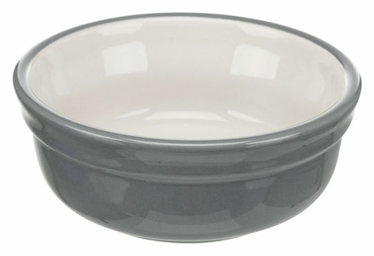 Trixie Eat On Feet Ceramic Bowl Food & Water for Dog & Cat with Base 250ml 13cm in Gray Color 2pcs