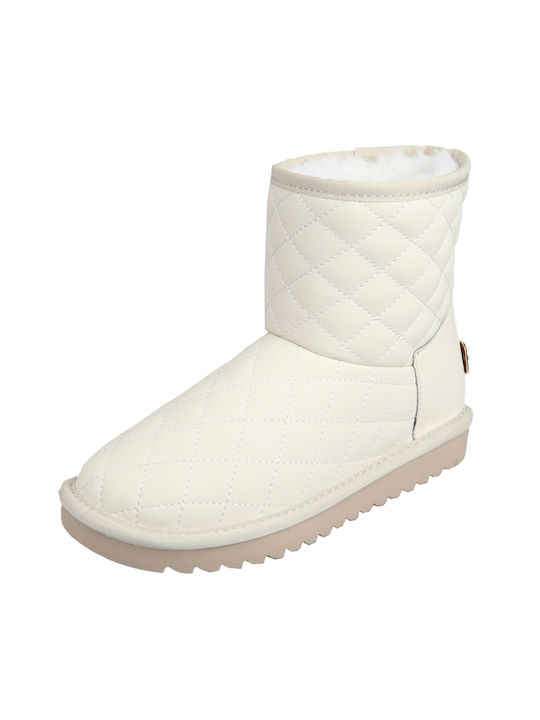 Gianna Kazakou Theise Women's Ankle Boots with Fur White