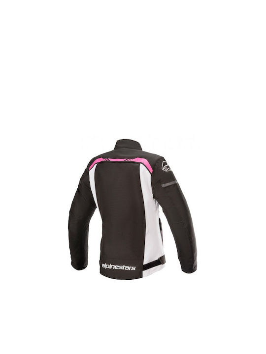 Alpinestars Stella T-SP Χειμερινό Γυναικείο Μπουφάν Μηχανής Αδιάβροχο Μαύρο/Λευκό/Φούξια