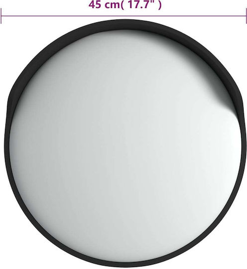 vidaXL Traffic Mirror Black