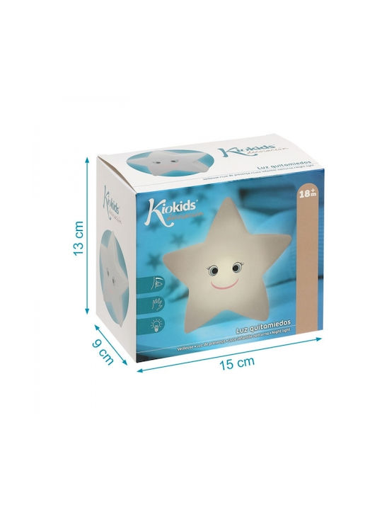 Kiokids LED Детско Декоративно Осветление Звездичка с Промяна на Цветовете Бял 15x13см