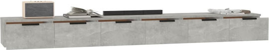 vidaXL TV-Ständer Grau Betons 2er-Set M102xT30xH32cm