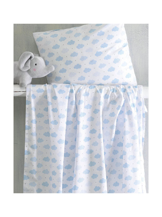 Rythmos Sheet Set Single Cotton Cloudy Blue 160x260cm 3pcs