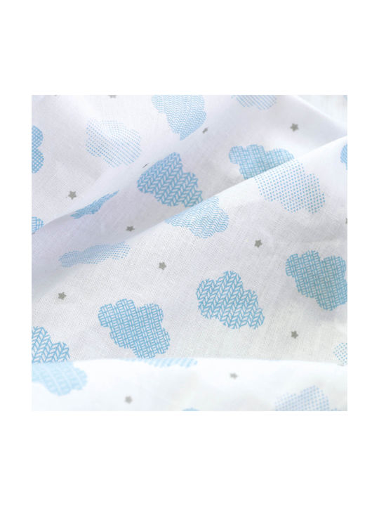 Rythmos Sheet Set Single with Elastic Band Cotton Cloudy Blue 105x205cm 3pcs