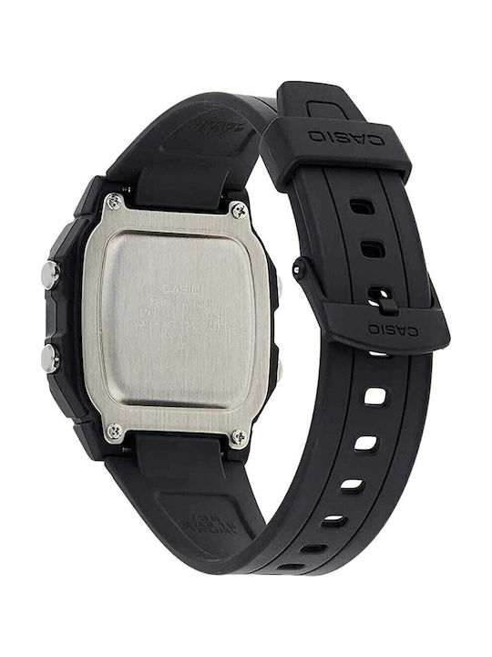 Casio Digital Men's Watch 37mm Chronograph Battery with Black Rubber Strap