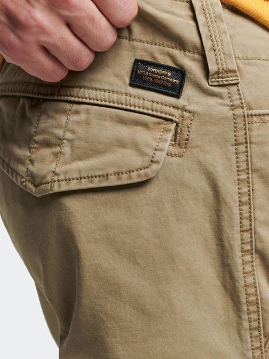 Herrenhosen Cargo Elastisch in Baggy Bein Stil Beige