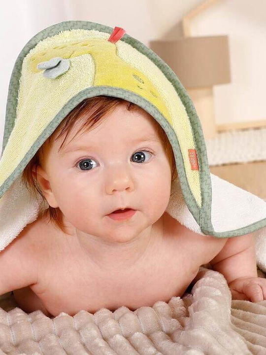 Fehn Hooded Baby Bath Towel Dinosaur Multicolour