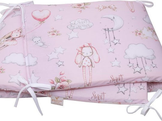 Viopros Onar Crib Bumpers Classic Inside Pink 40x165cm
