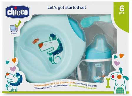 Chicco Комплект за Хранене Let's Get Started от Пластмаса Светлосин 4бр