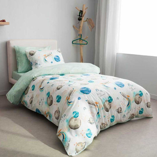 Vesta Home Σετ Παιδική Παπλωματοθήκη Μονή Πολύχρωμη Vesta Home Σετ Παιδική Παπλωματοθήκη Μονή Πολύχρωμη