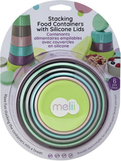 Melii Plastic Baby Container 6pcs Multicolour