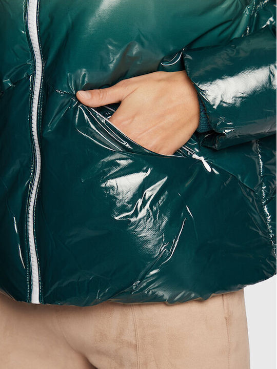 Scurtă Jachetă de femei Puffer White/Green