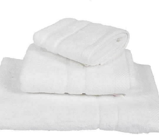 Le Blanc Badehandtuch Gekämmte 600g 80x145εκ. White Gewicht 600gr/m²