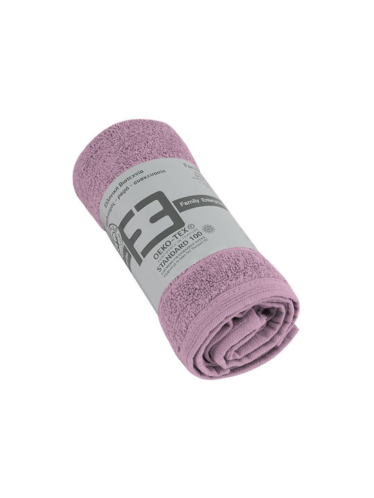 Family Enterprise Hand Towel 30x45cm. Pink 3τμχ Weight 600gr/m²