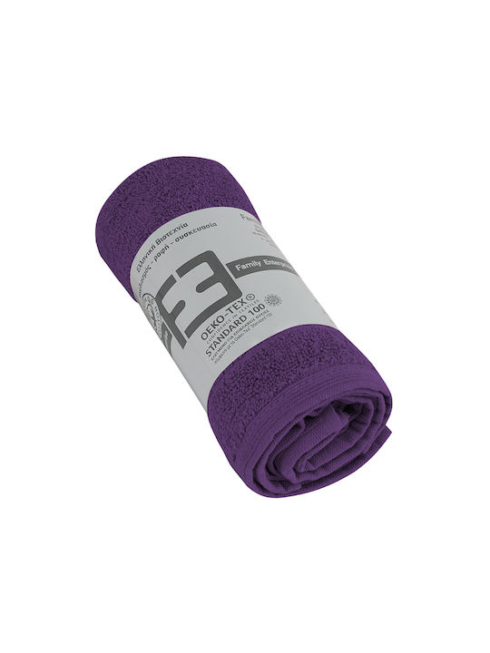 Family Enterprise Hand Towel 30x45cm. Purple 3τμχ Weight 600gr/m²