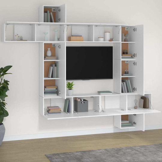 Living Room TV Unit Λευκό L100xW30xH30cm