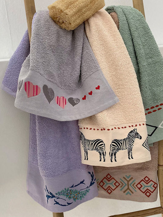 Palamaiki Bath Towel Set 3pcs Carn Multicolored Weight 500gr/m²