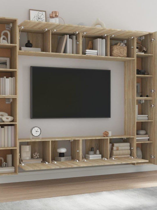 Living Room TV Unit Sonoma Oak 8pcs L80xW30xH30cm