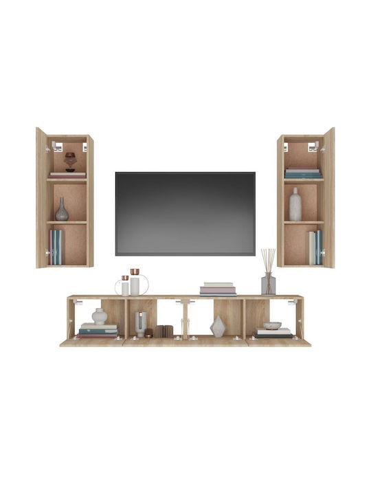 Living Room TV Unit Sonoma Oak 4pcs L80xW30xH30cm