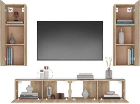 Животно помещение ТВ единица Sonoma Oak 4pcs Д80xШ30xВ30бр