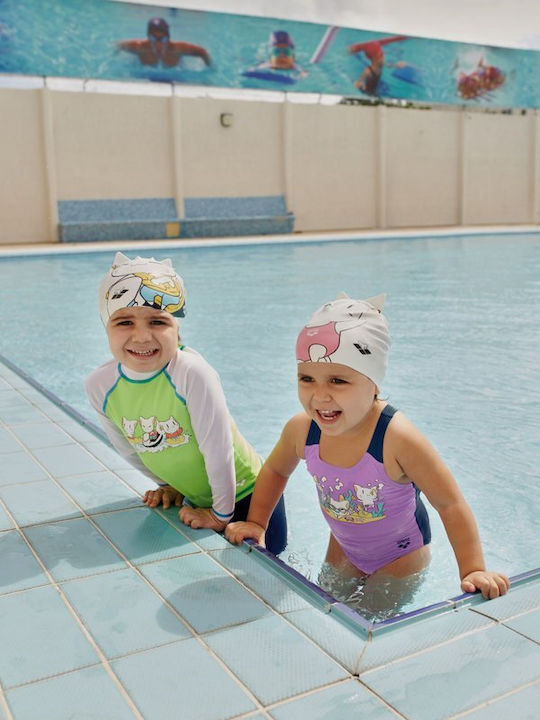 Arena Silicone Kids Swimming Cap White